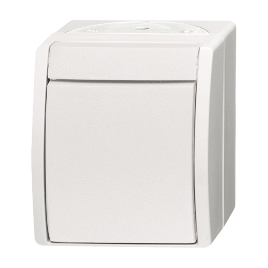 1St. Busch-Jaeger 2621 W-54 Wipptaster, Schließer ocean (IP 44) alpinweiß