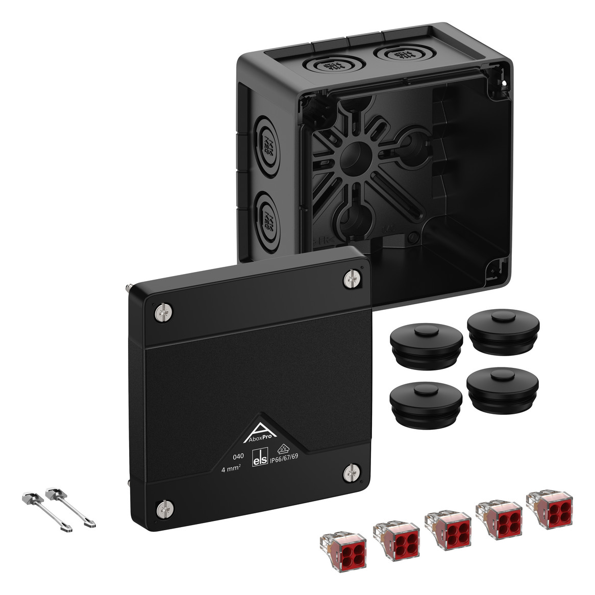 1St. Spelsberg Abox Pro 040-42/sw Abzweigkasten, Schutzart IP66/IP67/IP69