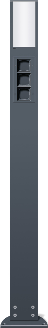 1St. Gira 135328 E-Säule Licht + 3x Leereinheit 1600 mm Energiesäule Anthrazit