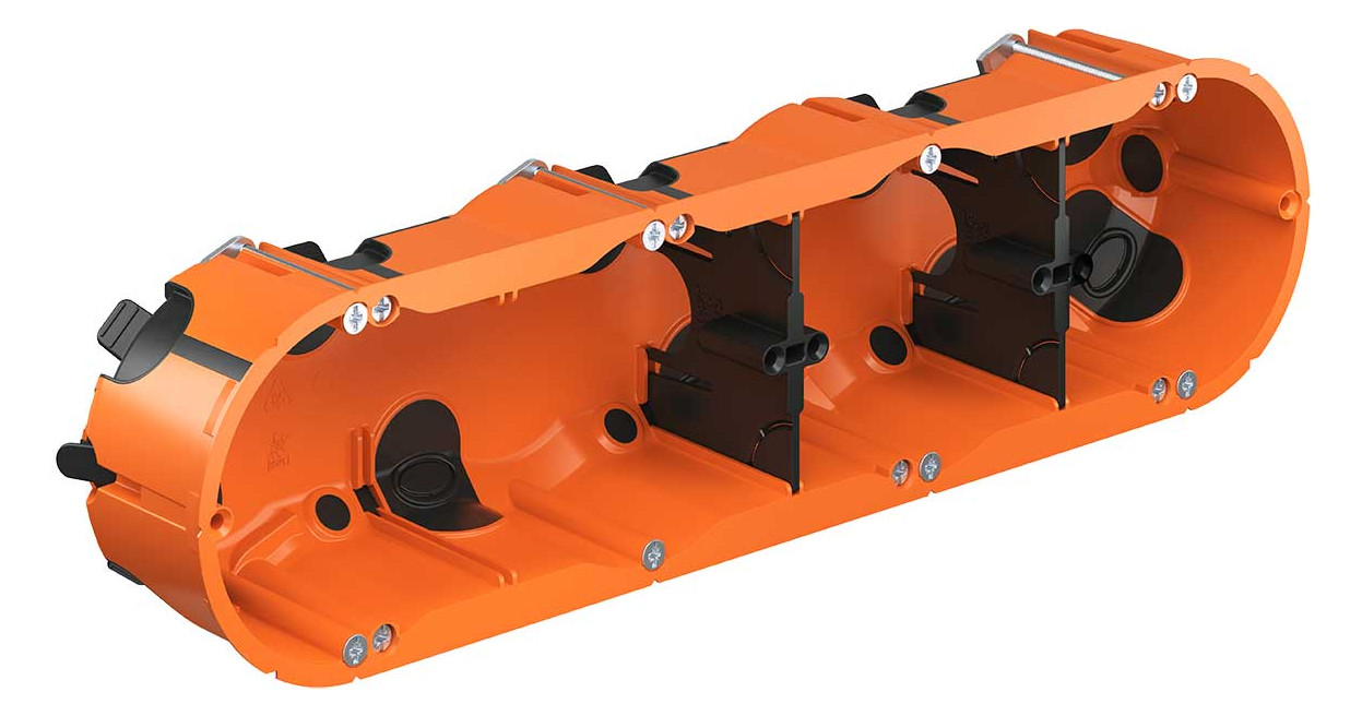 1St. Kaiser 9254-22 Hohlwand Geräte-Verbindungsdose, O-range ECON 4