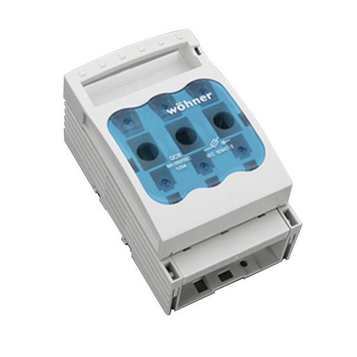 1St. Wöhner 33217 NH-Sicherungs-Lasttrennschalter Gr. 000, 125 A, Aufbau Rahmenklemme