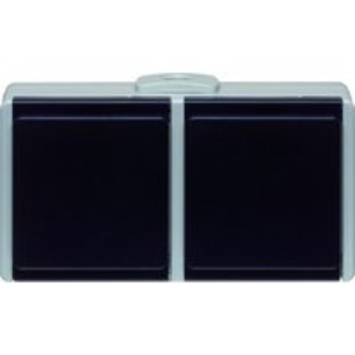 1St. 2-fach Steckdose waagerecht FR AP IP54 2-fach Steckdose 16A 250V