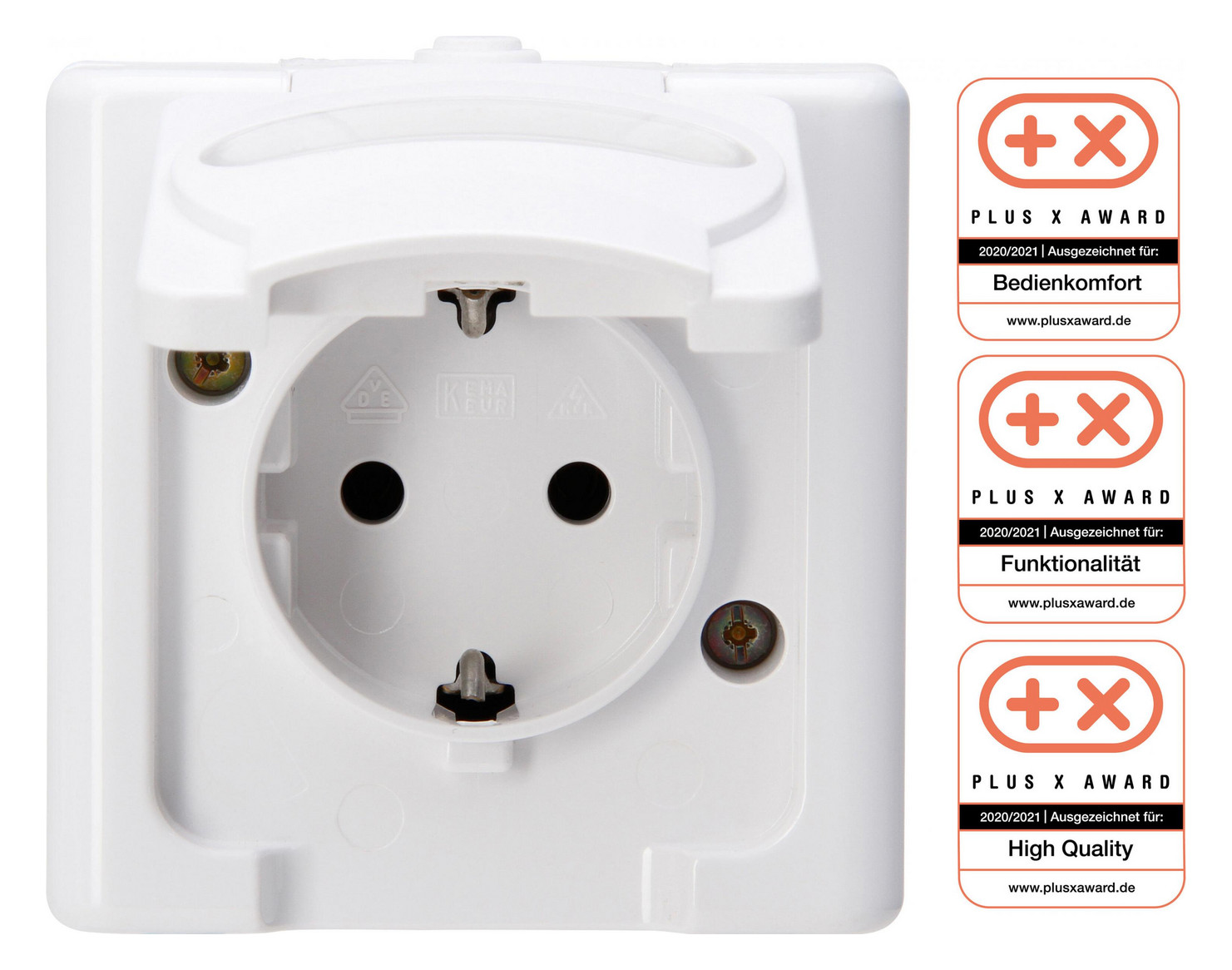 1St. KOPP APWG Blue Electric 1033.0200.7 Schuko 1fach arktis-weiss