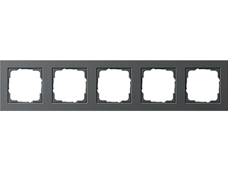 1St. Gira 021523 Abdeckrahmen 5fach Gira E2 Anthrazit