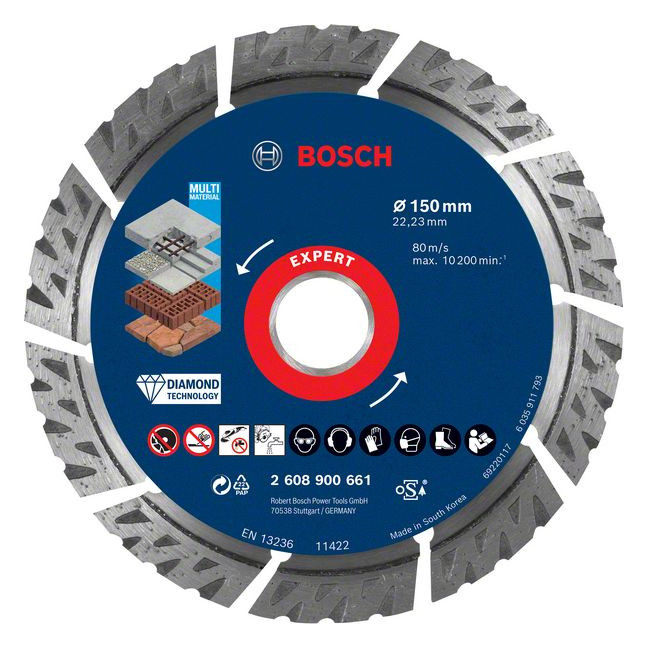 1St. Bosch 2608900661 DIA TS MultiMat 150x22.23x2.4
