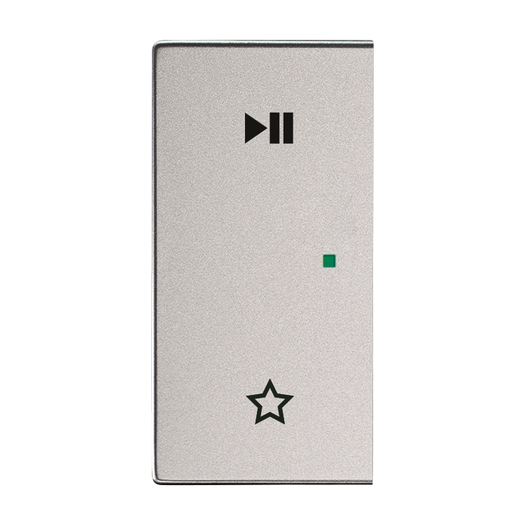 1St. Busch-Jaeger 6237-21-83 Wippe, 2-fach links, mit Symbol Play/Pause Busch-free@home alusilber