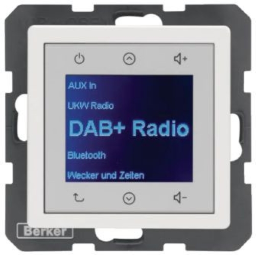 1St. Berker 29846089 Radio Touch UP DAB+ Q.x polarweiss samt