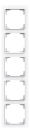 1St. Busch-Jaeger 1725-44G Abdeckrahmen 5-fach studioweiß - Busch-art linear® studioweiß 2CKA001754A4869