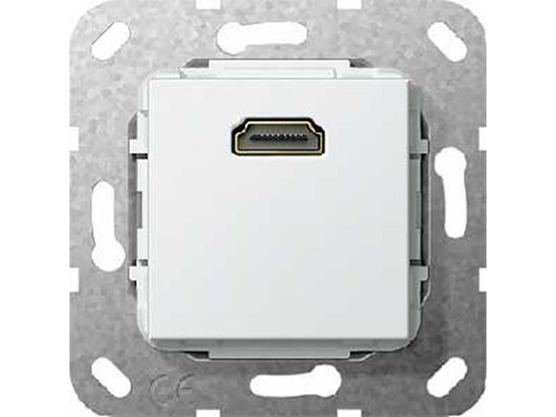 1St. Gira 567003 HDMI Kabelpeitsche Einsatz Reinweiß glänzend