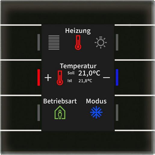 1St. MDT BE-GT2TS.02S KNX Glastaster II Smart mit Farbdisplay
