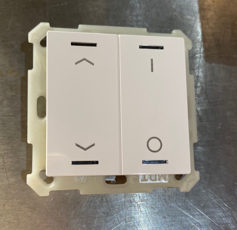 1St. MDT Taster Light 2-fach BE-TAL55T2.C1 RGBW Temperatursensor reinweiß glänzend
