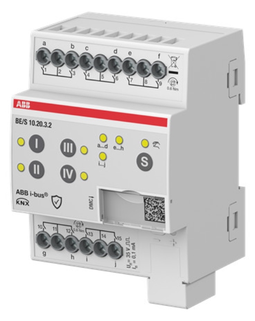 1St. ABB BE/S10.20.3.2 Binäreingang, 10fach