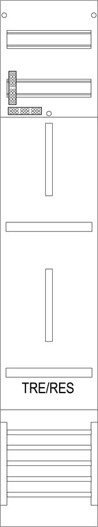 1St. F-Tronic ZR6 Zählerfeld 1-feldrig, H=1350mm, 1-3.HZ, 1 Res., ZR6 7120304