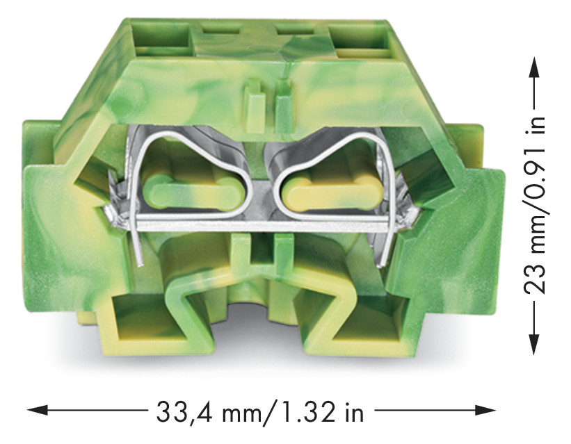 100St. WAGO 262-337 4-Leiter-Klemme ohne Drücker mit Befesti