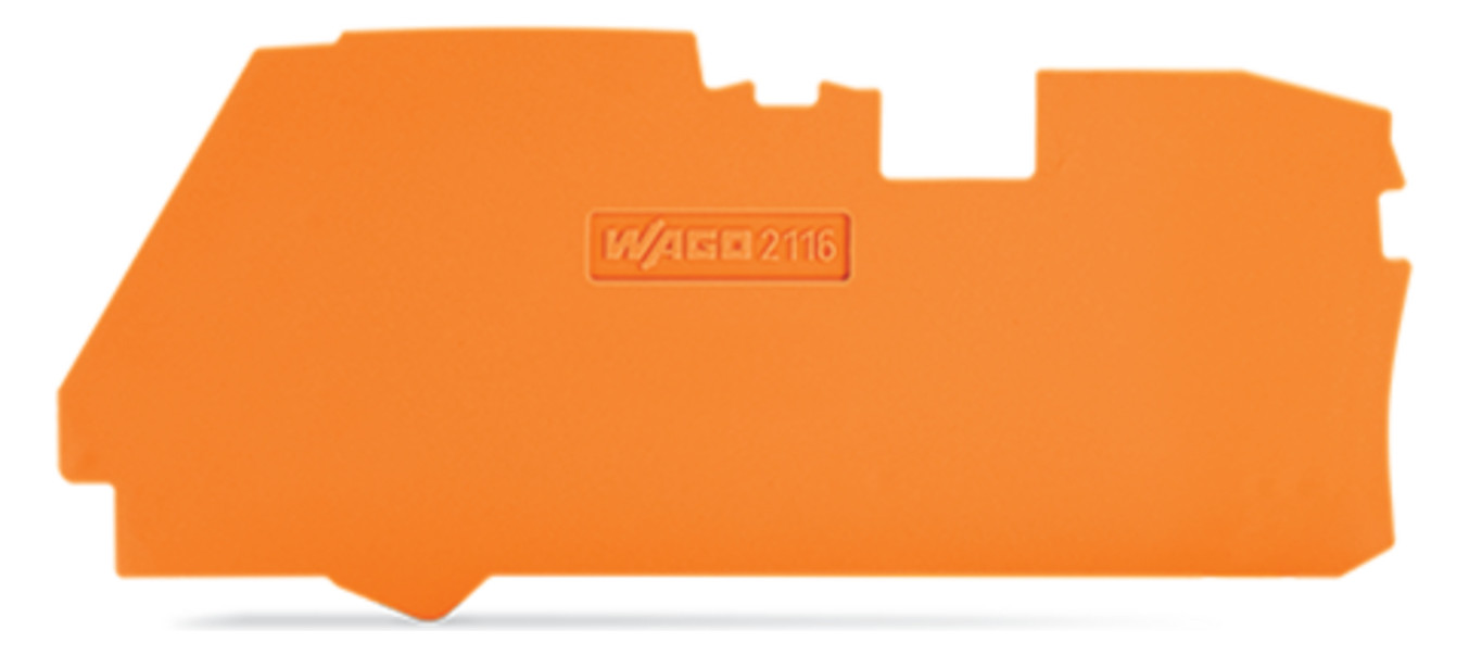 100St. Wago 2116-1292 Abschluss- und Zwischenplatte 1 mm dick