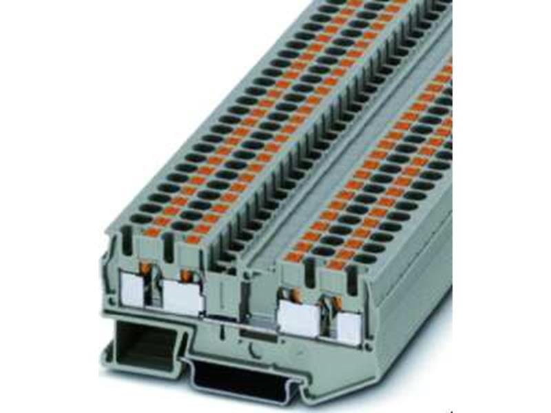 1St. Phoenix Contact PT 4-QUATTRO Durchgangsklemme 800 V 32 A Push-in-Anschluss Anzahl der Anschlüsse: 4 0,2 mm² - 6 mm² AWG: 24 - 10 B=6,2 mm H=35,3 mm grau Montageart: NS 35/7,5,