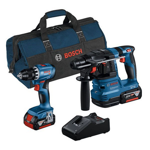 1St. Bosch Profi-Set GSR 18V-45+GBH 18V-22+2x4,0
