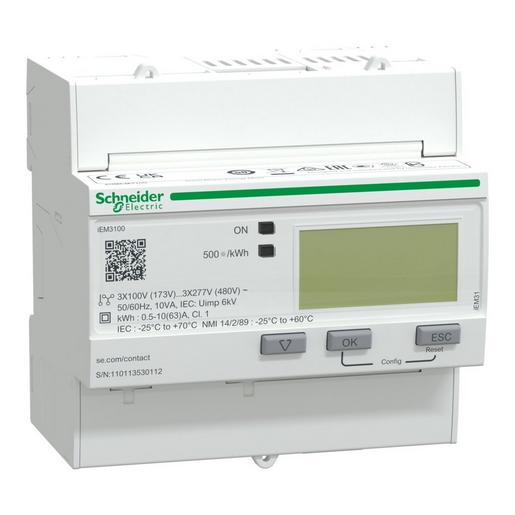 1St. Schneider Electric A9MEM3100 Energiezähler, 3-phasig, 63A, mit Teilzähler