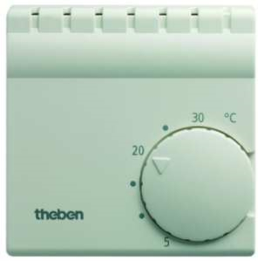 1St. Theben 7010001 Raum-Thermostat, Wandgehäuse 74x74x28 mm, Weiss RAMSES 701