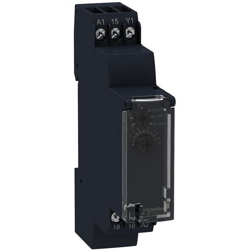 1St. Schneider Electric RE17RCMU Zeitrelais rückfallverzögert, 0,1 s-100 h, Relais 1 W, 24 VDC/24-240VAC