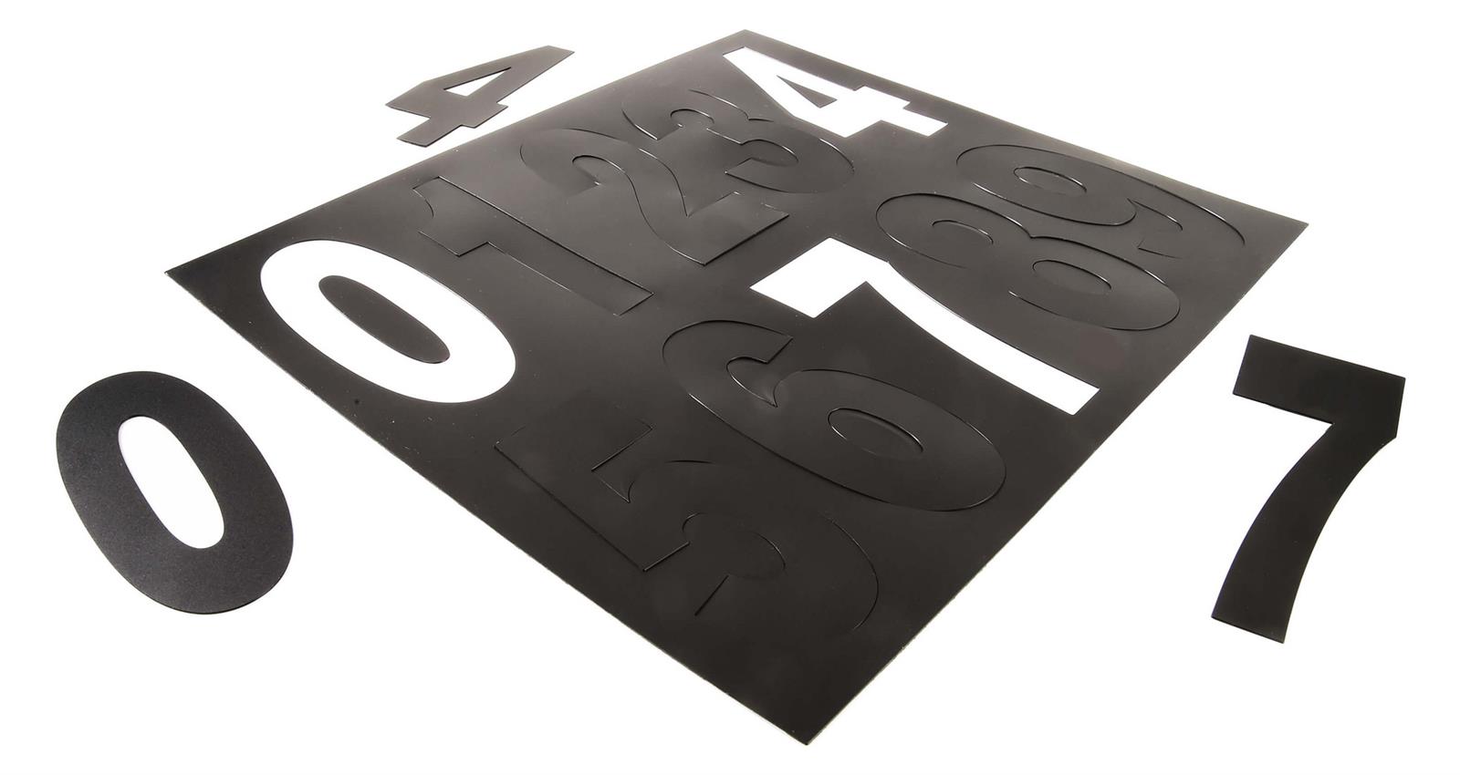 1St. DEKOLIGHT 930807 Klebeziffern Satz 0-9 schwarz 10mm hoch