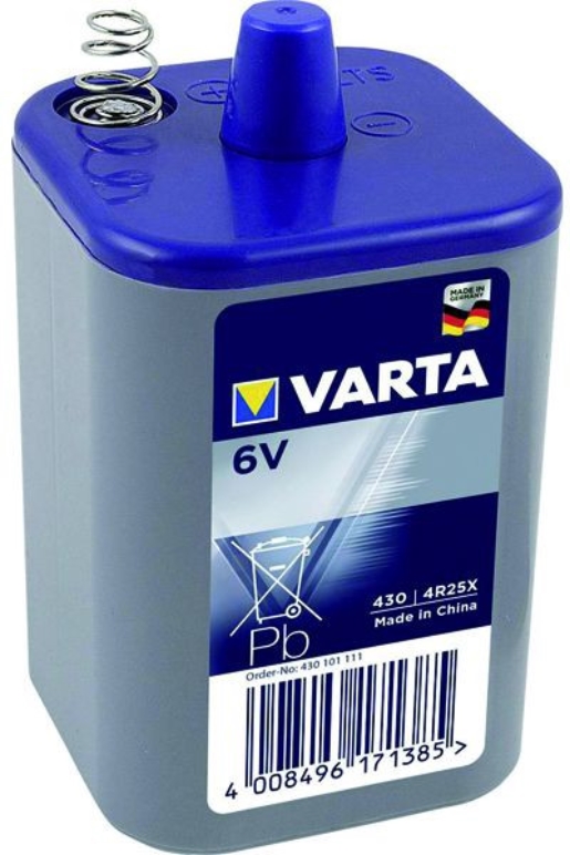 1St. Varta Spezial Batterie 430 6,0V 4R25 für Licht 00430101111
