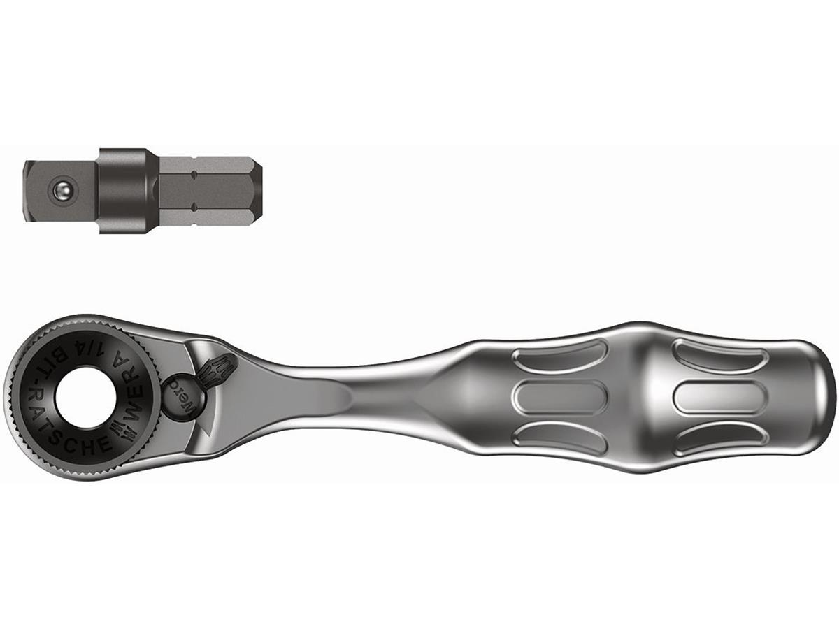 1St. Wera 05073230001 Zyklop Mini 1 Bit-Ratsche 1/4 SB Zyklop Mini 1 1/4