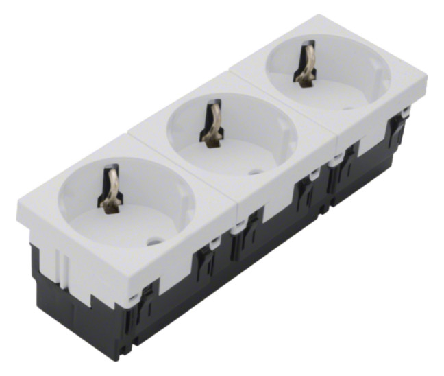 1St. Hager ESR3339010 Steckdose 3-f 33 16A/250V Rastec 45 rw