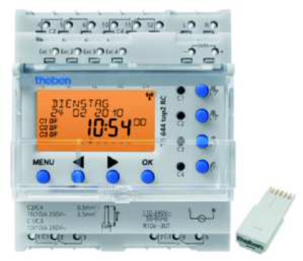 1St. Theben 6440300 Reiheneinbau-Jahreszeitschaltuhr 4 Kanal, erweiterbar und RC fähig TR 644 top2 RC