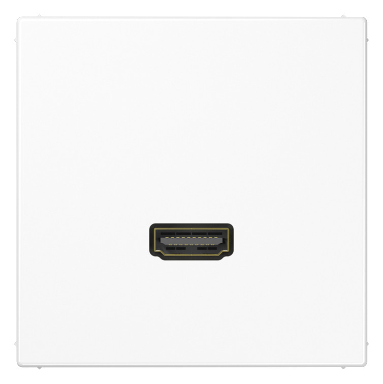 1St. Jung MALS1112WW HDMI Tragring Schraubbefestigung bruchsicher, alpinweiß glänzend