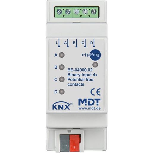 1St. MDT Binäreingang 4-fach REG BE-04000.02 Anschluss potentialfreier Kontakte