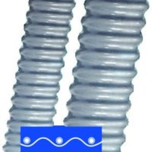 10m Flexa AIRflex-KUW-PVC-AS, Kunststoffschlauch, PVC-Mantel, grau, 10