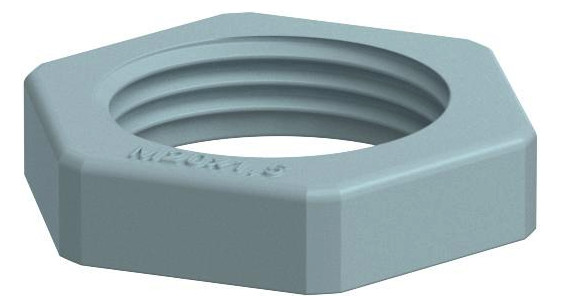100St. OBO Bettermann 2048779 Gegenmutter M20, PA, silbergrau, RAL 7001 116 M20 SGR PA...