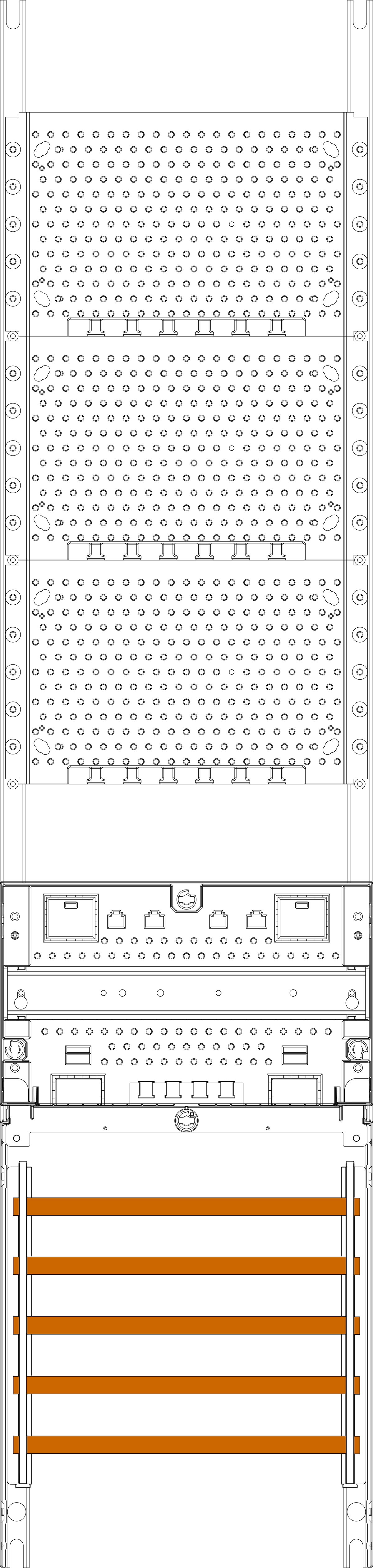 1St. F-Tronic KX7RFZS Kommunikationsfeld KX7RFZS, 1-feldrig, H=1050mm, RfZ-Platz, SaS 5-polig 7141666