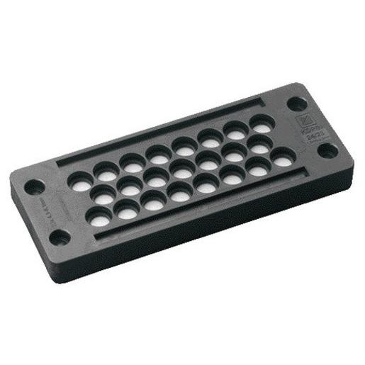 1St. MURRPLASTIK KDP/N 24/23: Schwarz Für Leitungen ohne Stecker-Kabeldurchführ.