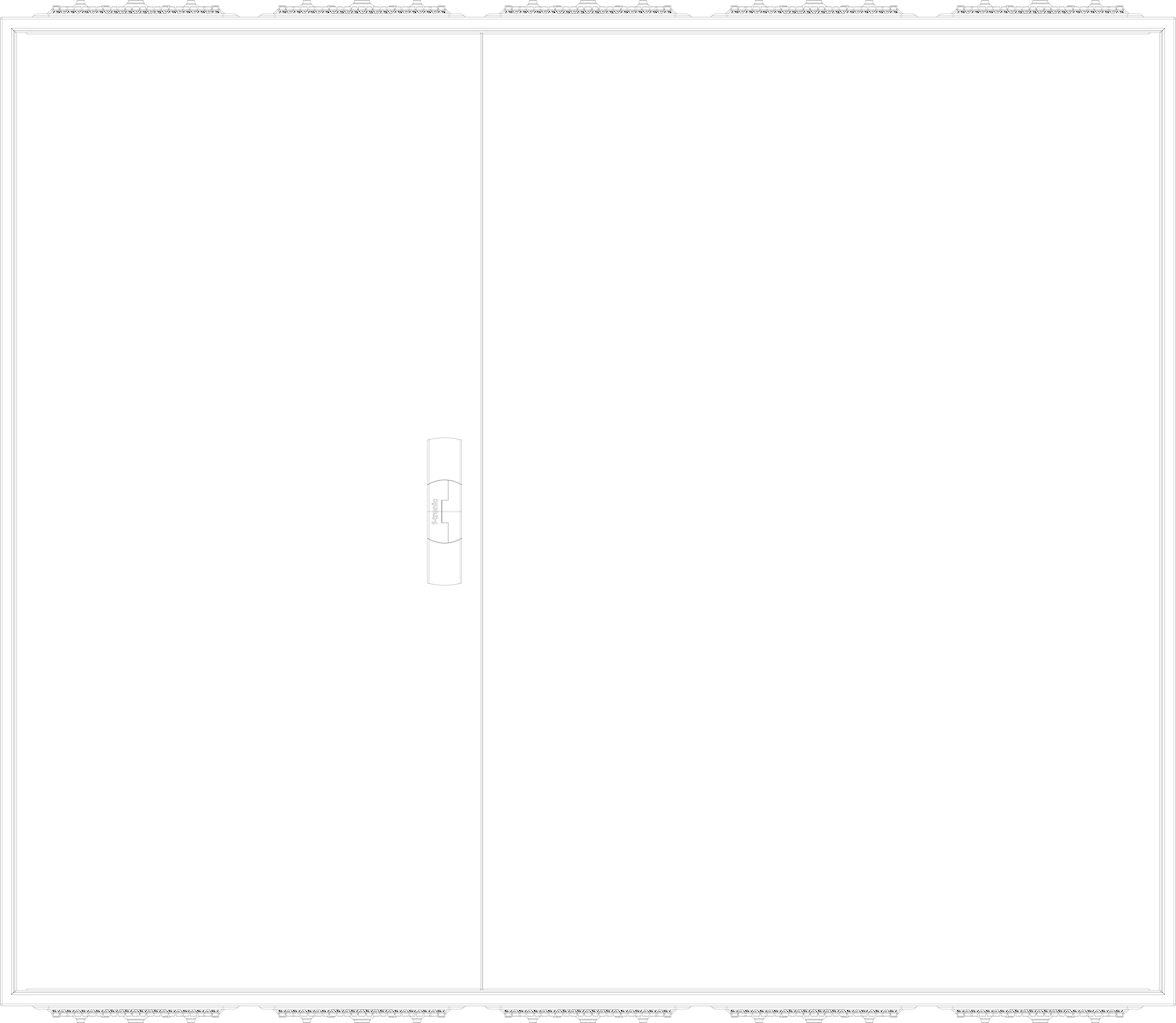 1St. F-Tronic ZA115 Leergehäuse ZA115, IP31/IP43, H=1100mm, B=1300mm 7120510