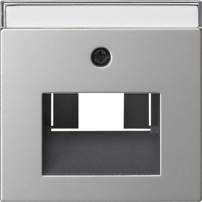 1St. Gira 0284600 Abde. mit Beschriftungsfeld UAE/IAE + Netzwerk System 55 Edelstahl