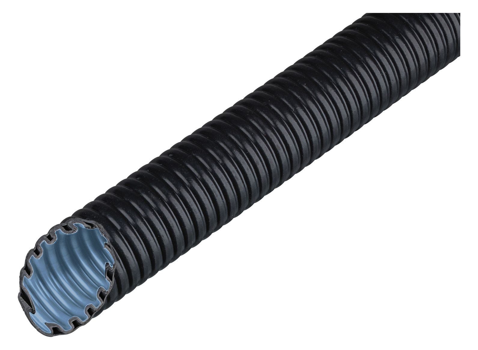 25m Fränkische schweres Kunsstoff Wellrohr M63 FFKUS-ES-F-UV63SW biegsam