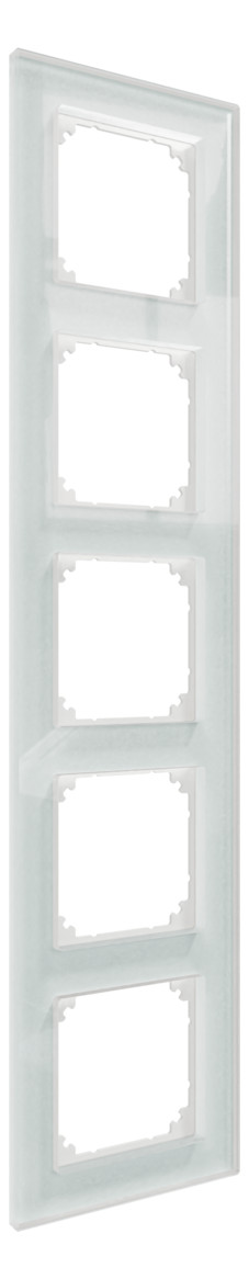1St. Merten MEG4050-2320 Echtglasrahmen 5fach Kristallweiß M-Plan