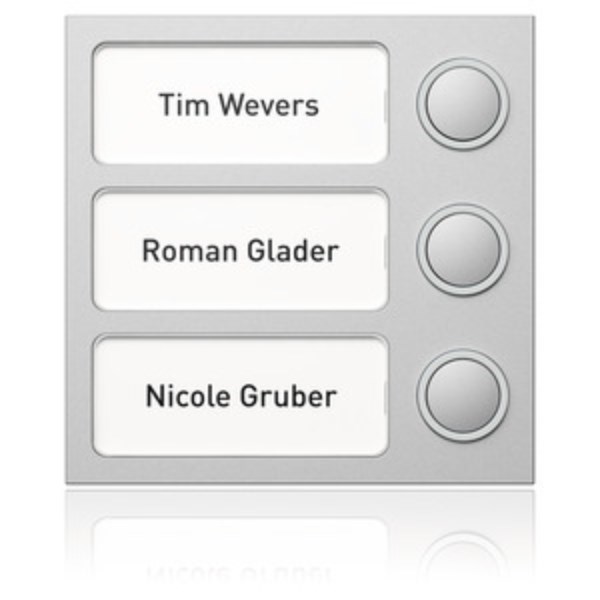 1St. Ritto 1875320 Portier Tastenmodul 3 WE, silber 1St. Ritto 1875320 Portier Tastenmodul 3 WE, silber...
