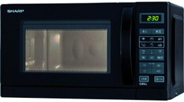 1St. SHARP R 642 BKW 20 L, 800 W MW, 1000 W Quarzgrill oben
