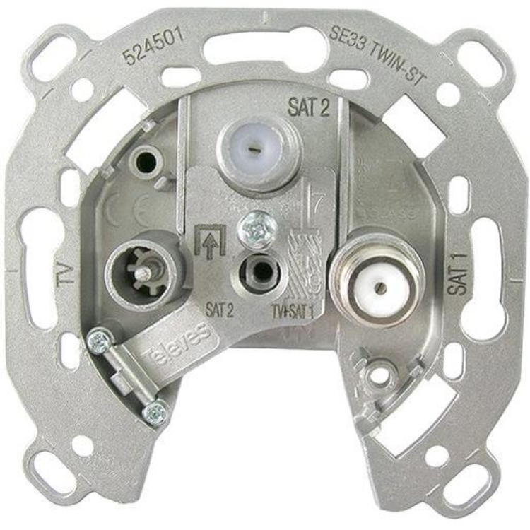 1St. Televes SE33TWIN-ST 3-fach TWINSAT Stichleitungsdose