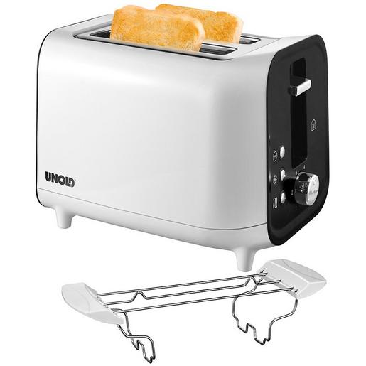 1St. UNOLD TOASTER Shine white Automatik-Toaster für 2 Brotscheiben 80