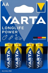 1Pk Varta Longlife Power 04906121414 Blister=4 Mignon Alkali LR6 1Pk Varta Longlife Power 04906121414 Blister=4 Mignon Alkali LR6