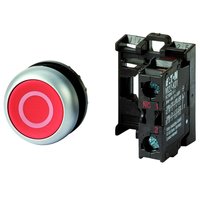 1St. Eaton M22-D-R-X0/K01 216510 Drucktaster, 1Ö flach, rot, Frontbefestigung...