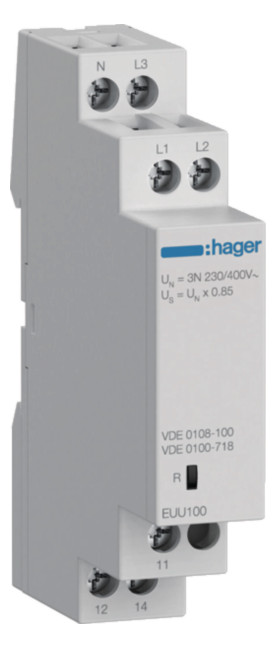1St. Hager EUU100 Kontrollrelais Unterspg. VDE 1/3P+N 1W 1St. Hager EUU100 Kontrollrelais Unterspg. VDE 1/3P+N 1W