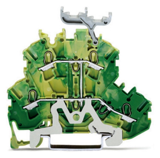 50St. Wago 2002-2237 Doppelstockklemme 0,25- 2,5(4) qmm grün-gelb