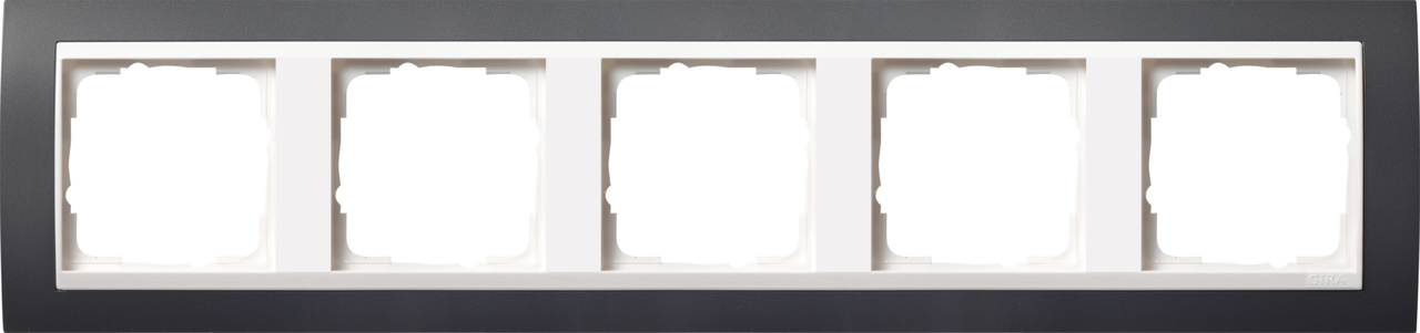 1St. Gira 0215328 Rahmen 5fach Zwischenr. RW Event Anthrazit