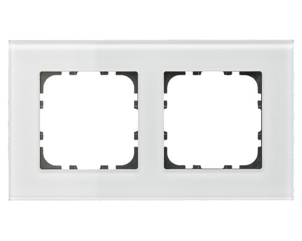 1St. MDT Glasrahmen 2-fach BE-GTR2W.01 92x163mm weiß