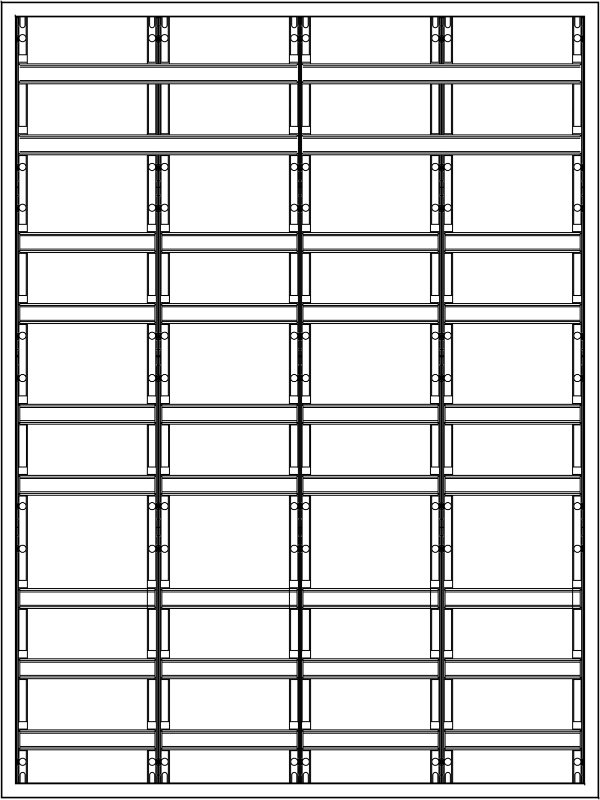 1St. F-Tronic VS4-9-RK Verteilerschrank VS4-9-RK, 4-feldrig, 9r, Reihenklemmen, 1400x1050x210mm 7110731
